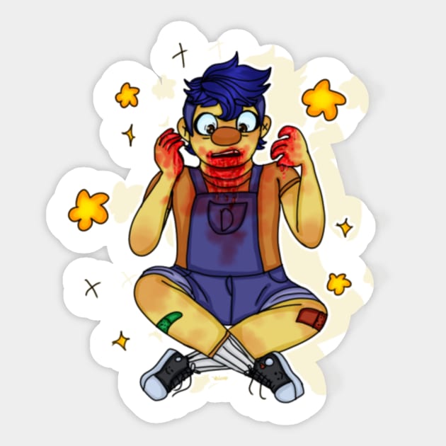 Yellow Guy Sticker by Queen_Glacia